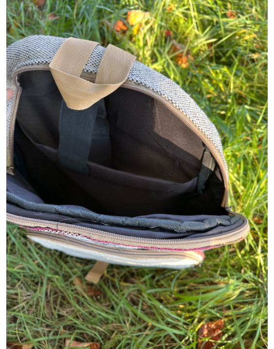 Ethno batoh z konope - KVET ŽIVOTA veľký